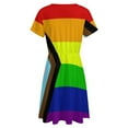 thumbnail image 5 of The Progress Pride Flag All The Colours of The Rainbow Dress Fashion Beach Short Sleeve Dresses Female Party Printed Sundress, 5 of 7