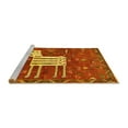 thumbnail image 2 of Ahgly Company Machine Washable Indoor Square Animal Yellow Traditional Area Rugs, 4' Square, 2 of 4
