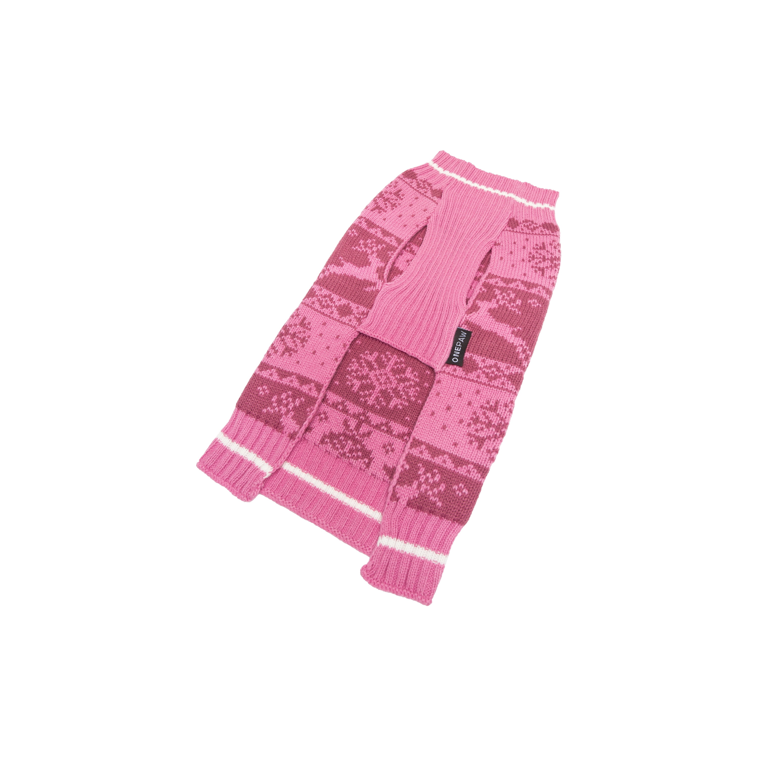 One Paw, Pull Jacquard Renne, Pull pour chien, Motif tricoté festif ONEPAW EX PULL DE RENNE