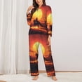 thumbnail image 2 of Pajamas for Women Set - Western Cowboy Sunset Comfy Long Sleeve Button Up Pajama Sets for Women 2 Piece, Soft Sleepwear Nightwear Pjs Lounge Sets for Women with Pockets, 2 of 6