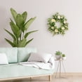 thumbnail image 5 of Puleo International 24" Artificial Camellia,Peony Floral Spring Wreath With Green Leaves, 5 of 5