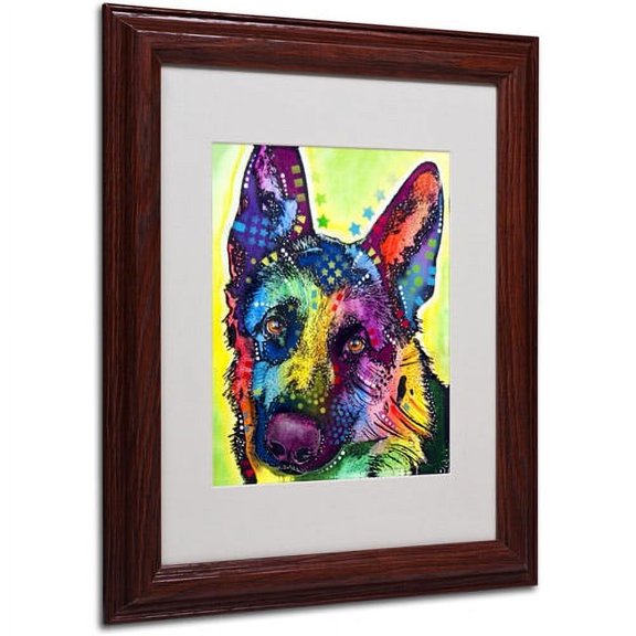 Matted art under acrylic in a wood frame