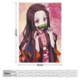 thumbnail image 3 of Demon Blanket  Nezuko Flannel Throw Blankets Soft Pile Cozy Plush Throw Blanket for All Seasons, 3D Printed Warm Blanket for Sofa Beds Home Decor, 3 of 10
