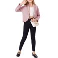 thumbnail image 4 of Lapel Collar Kids Girls Open Front Casual Blazer Coat, 4 of 5