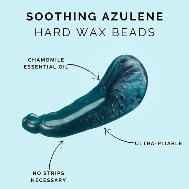 GiGi, Hard Wax Beads, 32 oz, Soothing Azulene for Sensitive Skin