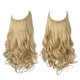 thumbnail image 1 of Nvzi Extensión de cabello invisible con hilo de pescar, fibra sintética larga ondulada y rizada, extensión de cabello ajustable estilo diadema, 22 pulgadas, color beige, 1 pieza, estilo A, 1 of 5