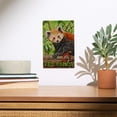 thumbnail image 2 of Red Panda, Mosaic Series Birch Wood Wall Sign (6x9 Rustic Home Decor, Ready to Hang Art), 2 of 5