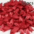 thumbnail image 5 of CUITING 50pcs  Pink And White Ribbon Bows 3.3”  Glamorous Decorations For Weddings  Festivals And DIY Crafts  Presents Packaing  Gift Basket Decor  Birthday Wrap  Holiday Decor  Office De, 5 of 6