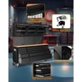 thumbnail image 5 of Garvee 72" Workbench Tool Chest, Large Rolling Work Bench with 15 Drawers and 3 Top Cabinets for Garage, Warehouse, Repair Shop, Black, 5 of 8