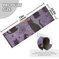 thumbnail image 5 of Yayeee Runner Rug for Bedroom 2'x6' Machine Washable Hallway Non Slip Mat, Purple Halloween Black Cat, 5 of 8