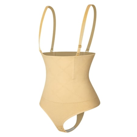 MISS MOLY Women Thong Bodysuit Seamless Waist Firm Control Shapewear Faja Open Bust Bodysuit & Panty Body Shaper