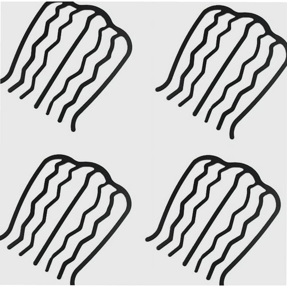 4 Pcs Hair Fork Clip - Metal U Shape Hair Bun Pins Black Vintage Hair Side Combs Hair Pin Stick French Twist Pins for Women Girls