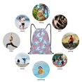 thumbnail image 6 of Daiia Cartoon Poodle Dog Pattern Drawstring Backpack, Gym Bag, Lightweight Backpack, Water-Resistant Bag Travel Sports Backpack, Fitness Bag, Yoga Bag-Medium, 6 of 6
