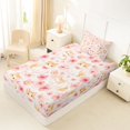 thumbnail image 5 of Manfei Kawaii Pet Twin Sheets, Spring Cherry Blossoms Bedding, Pink, 3pcs, 1 Flat Sheet, 1 Fitted Sheet and 1 Pillowcase, 5 of 6