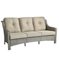 thumbnail image 3 of Ovios Outdoor Patio Sofa 3-Seater with Cushions All-Weather Wicker Rattan Couch for Garden, Porch, or Backyard, 3 of 7