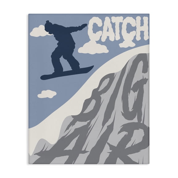 Catch Big Air Snowboard Canvas Wall Art, design by Marcus Prime