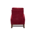 thumbnail image 5 of Nursery Rocking Chair with High Back, Modern Upholstered Accent Rocker Chair with Wooden Legs, Comfy Leisure Armchair for Living Room, Bedroom, Baby Room, Balcony, Red, 5 of 7