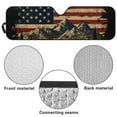 thumbnail image 5 of Uorisanigo Front Windshield Sunshade Fit for Jeep Wrangler, Gladiator, Renegade, Foldable Window Shade Sun Visor Protectoin Blocks UV Rays Keep Vehicle Cooler(American Flag Mountain), 5 of 7