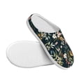 thumbnail image 3 of Balery Watercolor Floral Pattern Women's Fuzzy Memory Foam Slippers Fluffy Winter House Shoes Indoor and Outdoor-39/40, 3 of 7