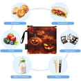 thumbnail image 5 of 3 Size Reusable Food Storage Bags Set Airtight Zipper Closure Lunch Snacks Travel Organizer Pumpkins with Carved Faces, 5 of 8