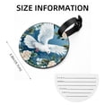 thumbnail image 5 of Peace Dove Set of 2pcs PU Leather Round Suitcase Tags with Privacy Cover and Name ID Tag - Ideal for Travel Luggage, Handbags, Backpacks, School Bags, 5 of 6