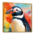 thumbnail image 2 of Designart "Pop Art Penguin Parade I" Animals Framed Wall Art - White Penguin Entryway Framed Wall Art Print, 2 of 6