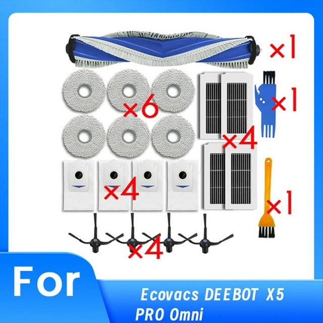 Piezas de Repuesto para Aspiradora Robot para X5 PRO Omni, Cepillo Lateral, Filtro HEPA, Mopa, Bolsa para Polvo
