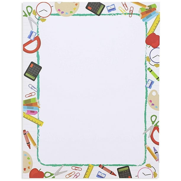 96 count letterhead stationery paper with border for school 85 x 11