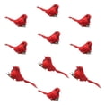 thumbnail image 3 of Adornos navideños artificiales de pájaros, decoraciones para árboles de , ilustraciones de simulación de plumas rojas, decoraciones de pájaros, 3 of 8