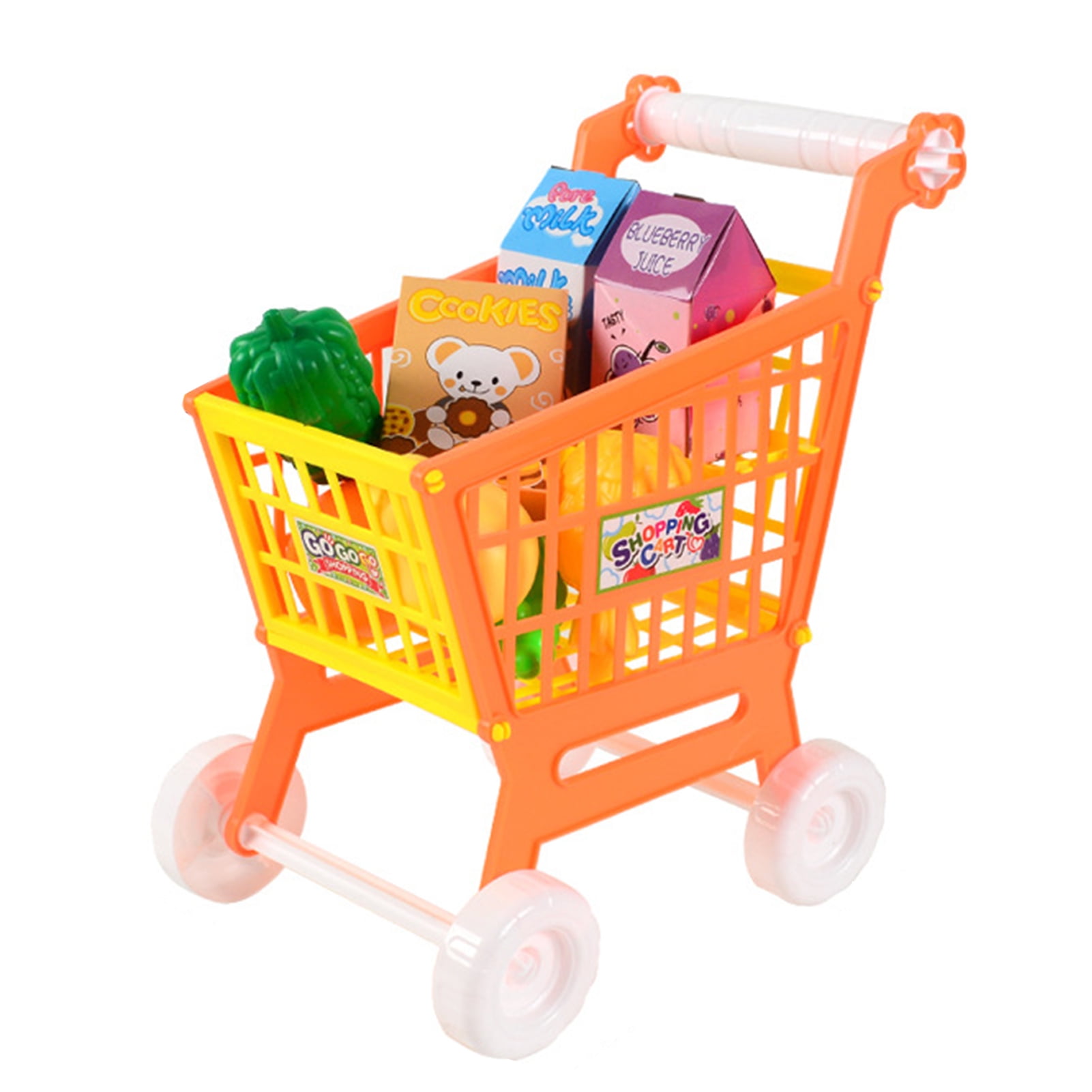 Kripyery 1 Set Kids Trolley Toy Rich Accessories Realistic Bright Color Parentchild Interactive