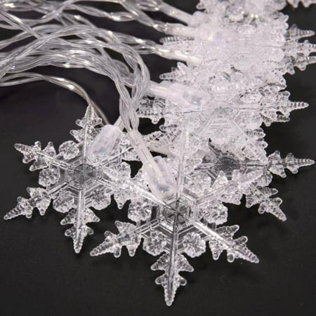 Arroyo Craftsman White Outdoor Lighting - 20LED Snowflakes Hollow String Light Outdoor Christmas Party Decor Lamp BG