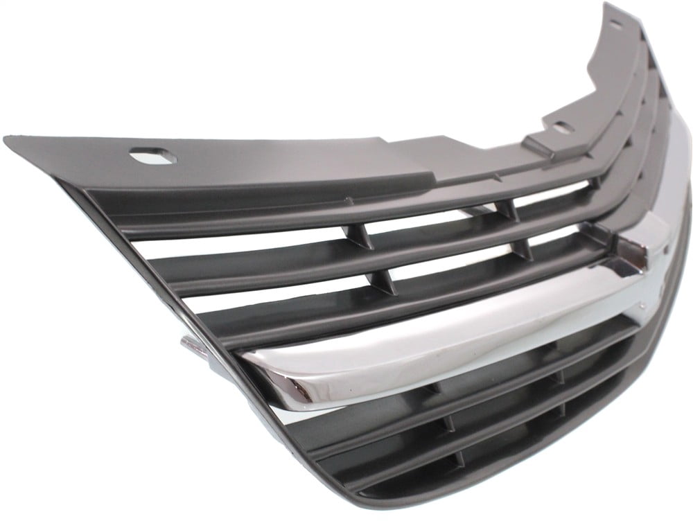 Grille Assembly Compatible With 2000-2004 Chevrolet Impala Painted Dark Gray Shell and Insert