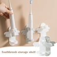 thumbnail image 2 of CAROOTU Electric Toothbrush Wall Holder Hanging Punch Free Wall-Mounted Cartoon Rack, 2 of 6