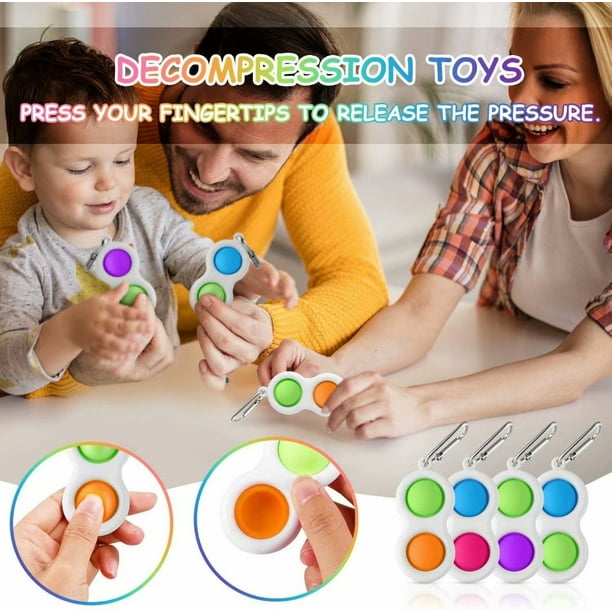 Jouet sensoriel simple Fidget Toy, mini bulles de silicone Flipboard Toy  éducatif précoce, jouet de développement du cerveau, Fidget Simple Dimple  Toy Stress Relief Sensory Hand Toy for Kids Adults 
