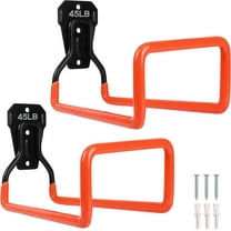 Metal Garden Hose Holder - Heavy Duty Hose Hanger Wall Mounted Water Hose Holder for Outside Yard, Durable Hose Hooks Ideal for Water Hose, Extension Cords (2pcs Orange)
