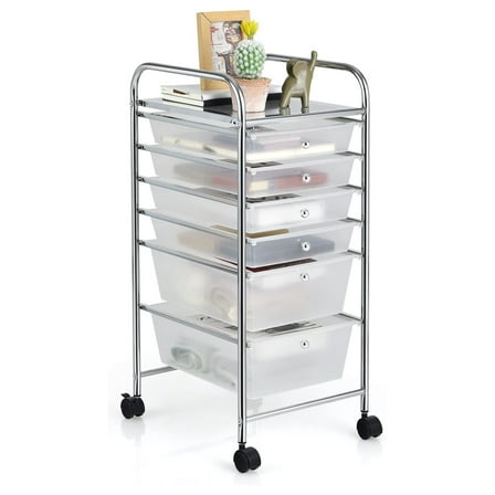 Unbranded 6-Drawer Art and Craft Storage Utility Cart, Rolling, 30 in