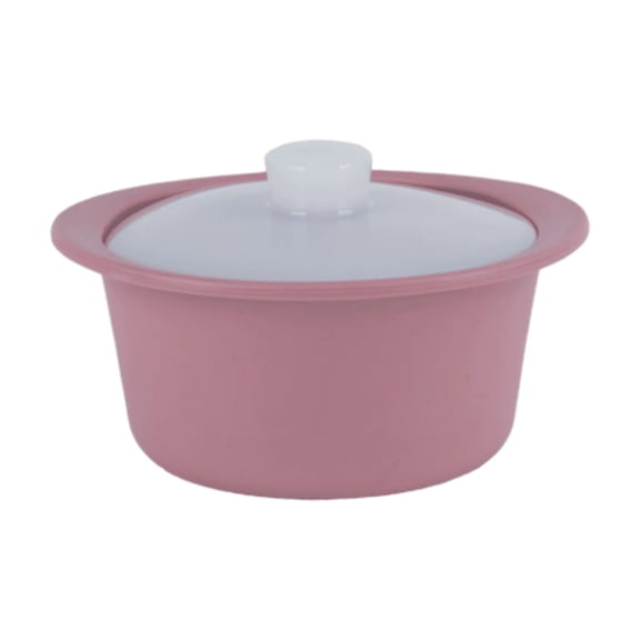 SLYNSHome Microwave Cooking Pot With Lid, Multi Purpose Food Steaming Bowl For Rice Noodles Soup,Pink Portable Food Cooker Container For Kitchen Daily Use