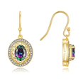thumbnail image 6 of RYLOS Matching Jewelry Set 14K Yellow Gold Princess Diana Inspired Earrings, Ring & Necklace W/ 18" Chain Gemstone & Diamonds 8X6MM Alexandrite June Birthstone; Size 5, 6 of 10