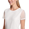 thumbnail image 4 of Calvin Klein Women's Stretch Textured Shirt Ivory, Medium, 4 of 5