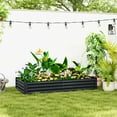 thumbnail image 2 of Outsunny 6x3x1ft Galvanized Raised Garden Bed, Open Bottom, Dark Grey, 2 of 10