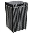 thumbnail image 2 of Furniture of America Azur Outdoor Aluminum & Wicker Trash Can in Black 2PC Set, 2 of 10
