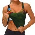 thumbnail image 3 of Yiaed Hybrid Parrot in the Forest Print Ladies Waistcoat Women Sports Vest Vest Sports Women Sports Top Yoga Vest for women-Large, 3 of 8
