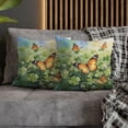 thumbnail image 4 of Happy Monarch Butterfly Welcome St Patrick's Day Lucky Shamrocks Clover Pillowcase Double Sided Wild Butterfly Lover Pillow Case Covers - 22001, 4 of 5
