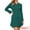 Dark Green, variant on Polo Sweater Chunky Button Down Long Sleeve Dress XL Dark Green