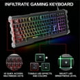 thumbnail image 6 of ENHANCE Infiltrate Membrane Hybrid Mechanical Gaming Keyboard - 7 Colors with 9 Lighting Effects with Soundwave LED Response Mode , Anti-Ghosting , Water/Spill Resistant Design & 12 Media Shortcuts, 6 of 9