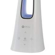 OttLite Cool Breeze LED Fan Lamp with 3 Speed Bladeless Fan and 5 Brightness Settings, White