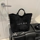 thumbnail image 4 of 1Pcs Large Capacity Women's Letter Print Tote Bag Polyester Waterproof with Hook-and-Loop Closure for Work Commuting and Festive Gift GivingBolso de plástico de 1Pcs de gran capacidad para JASKFLY, 4 of 9