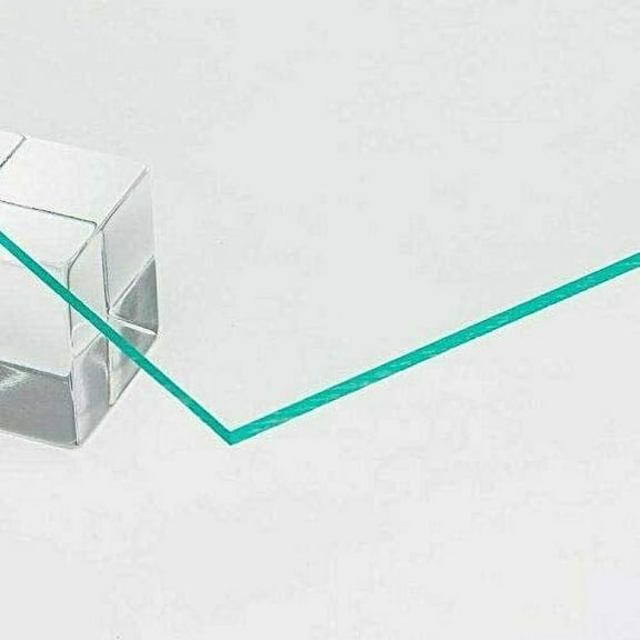 1/8" (0.118") Green Edged Clear Acrylic Plexiglass Sheet 24"x12" Cast 3mm Thick Nominal Size AZM