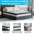thumbnail image 5 of Flash Furniture Roxbury Full Size Tufted Upholstered Platform Bed in Beige Fabric with 10 Inch CertiPUR-US Certified Pocket Spring Mattress, 5 of 9