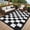 Black White, variant on ZACOO 8'x10' Checkerboard Outdoor Rug, Waterproof UV Resistant Patio Mat for Outdoor RV Deck, Black White